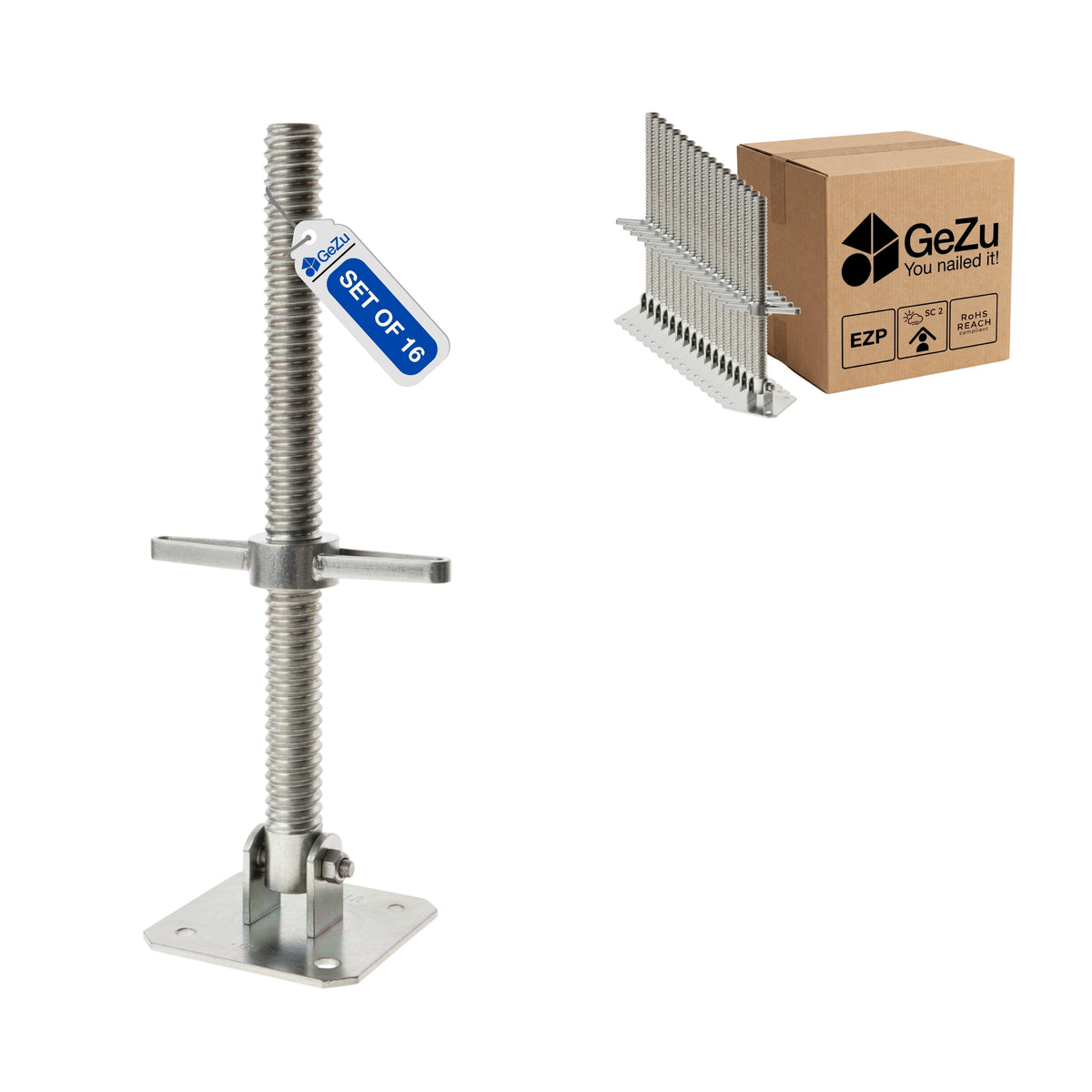 Swivel screw jack - 38 x 500 mm - Gezu Impex
