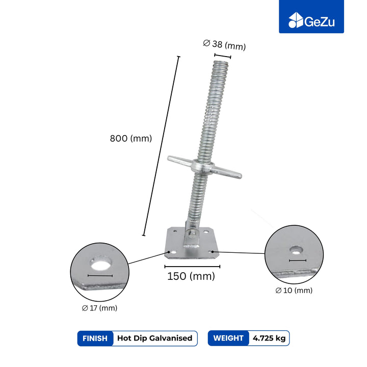 Adjustable Scaffold Swivel Base Screw Jack