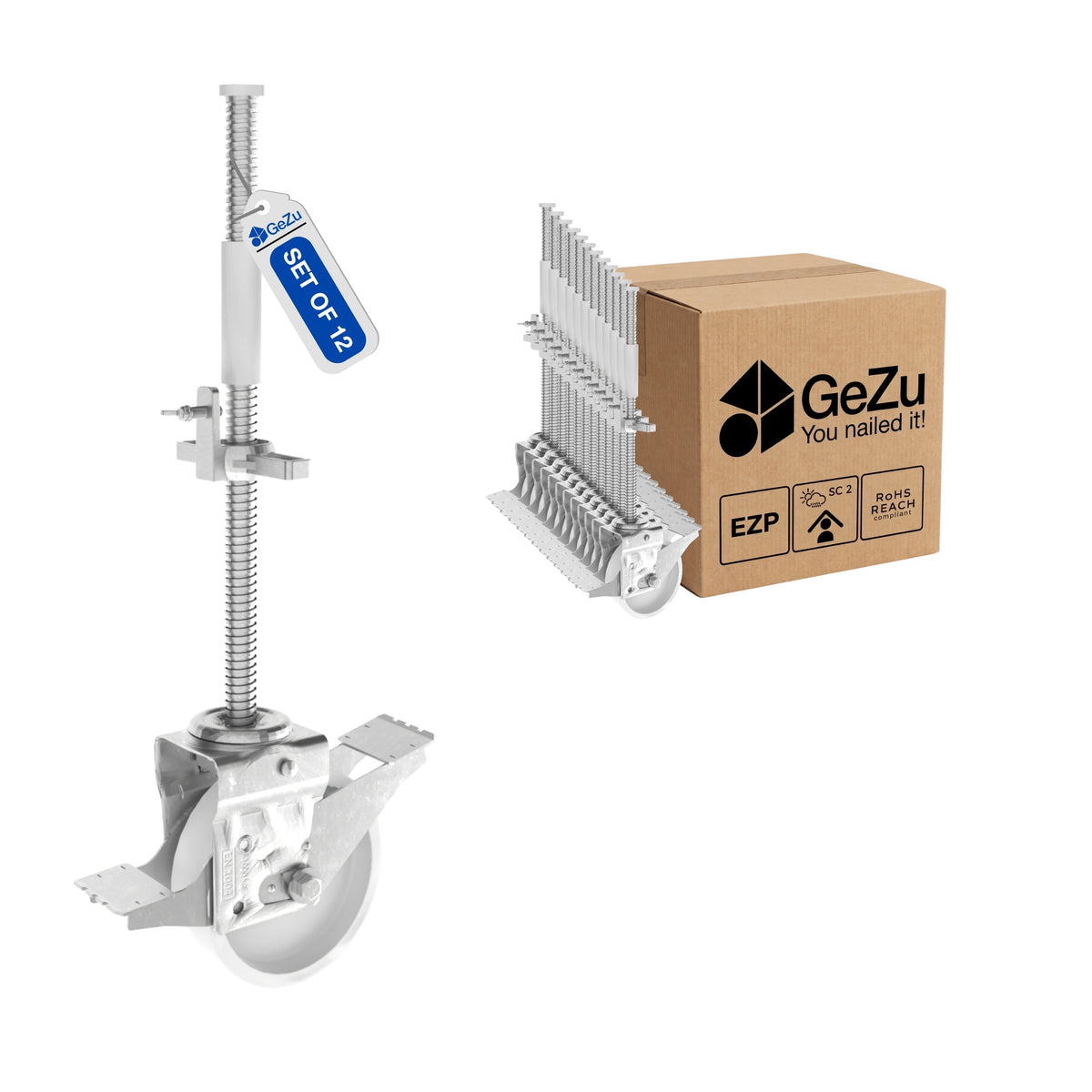 Caster wheel - 38 x 500 mm, 200 x 50 mm, 1000 kg - Gezu Impex
