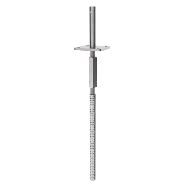 Adjustable post base concrete in with long nut T shape