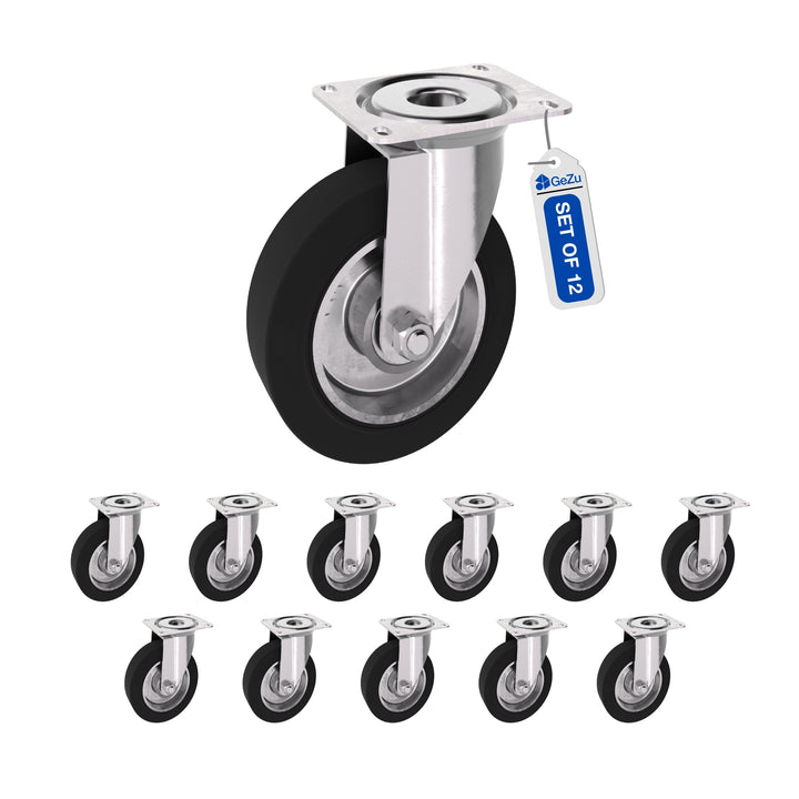 Solid Rubber Castor Wheels Bundle