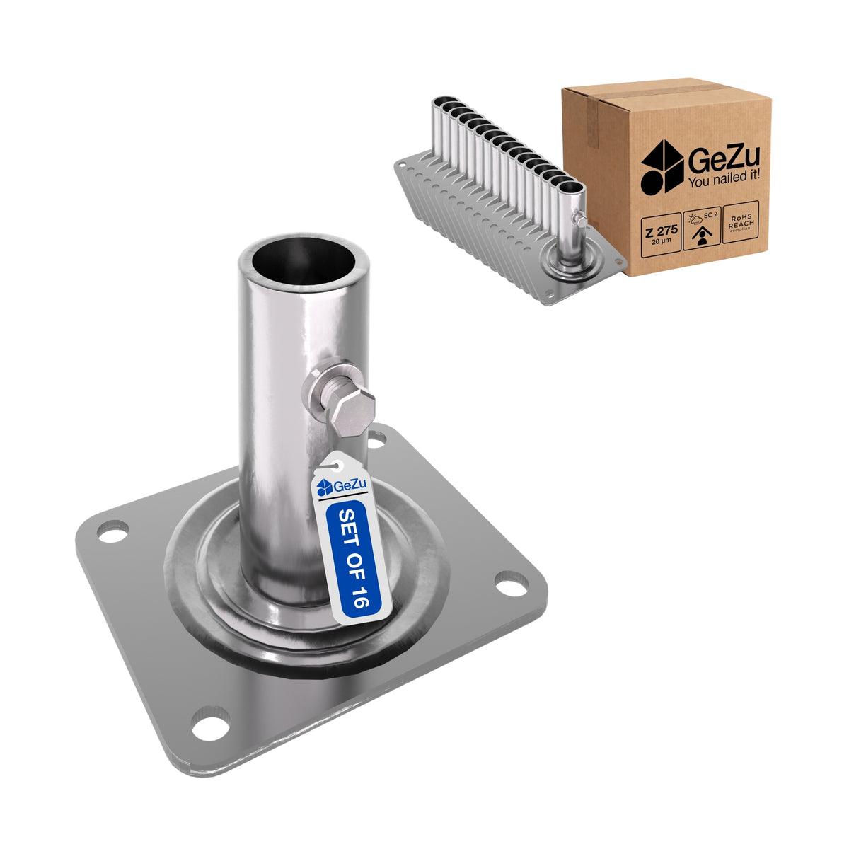 Scaffolding base plate - 16-pack - Gezu Impex