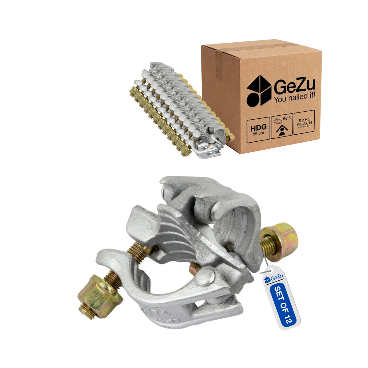 Right angle coupler - 48 x 60 mm - Gezu Impex