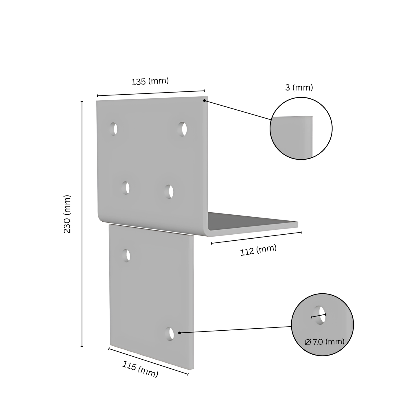 Wood Connector T Piece
