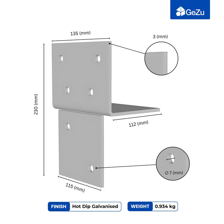 T-Piece Pergola Bracket | Post Connectors