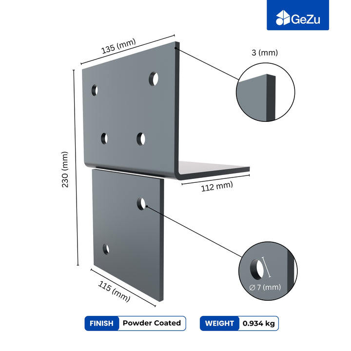 T-Piece Pergola Bracket | Post Connectors
