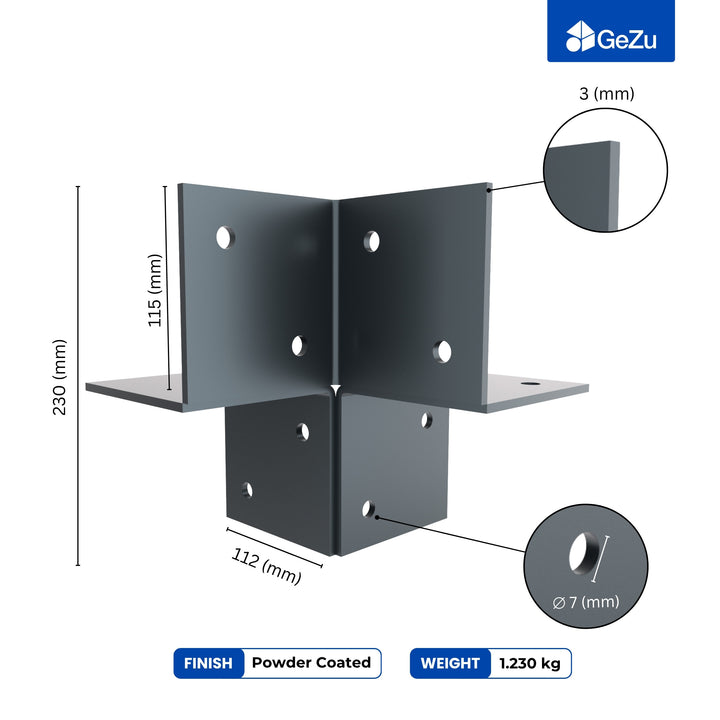 3 Way Corner Pergola Bracket | Post Connectors