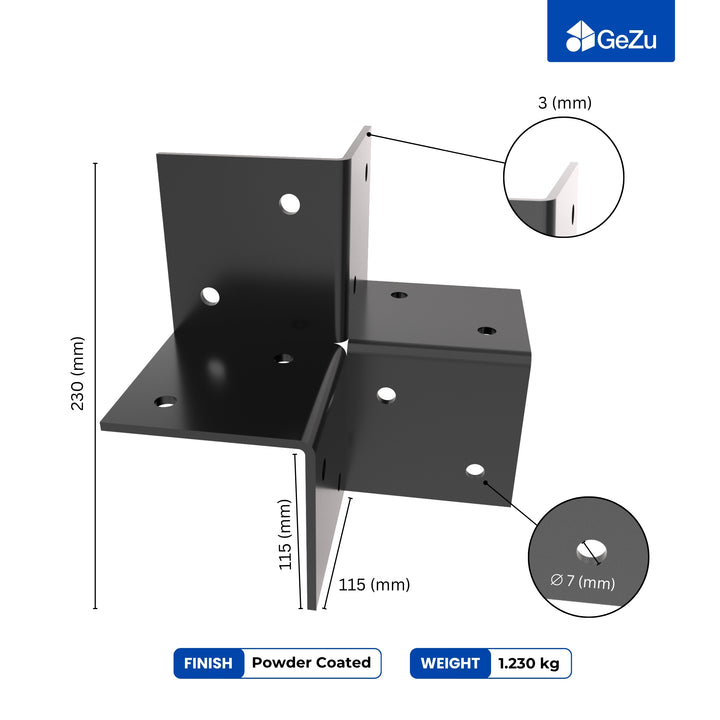 3 Way Corner Pergola Bracket | Post Connectors
