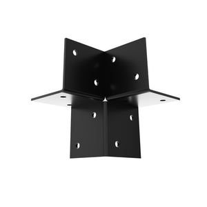 open 3-way corner bracket for pergola