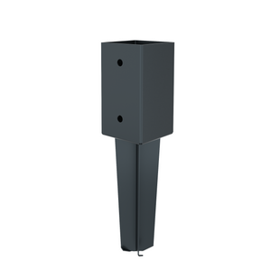Concrete in post spike support with short fin black