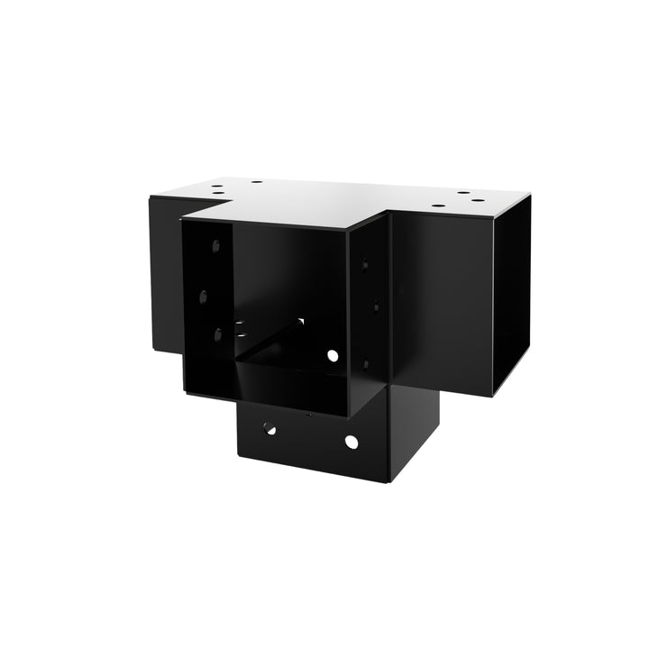 Post corner connector X shape