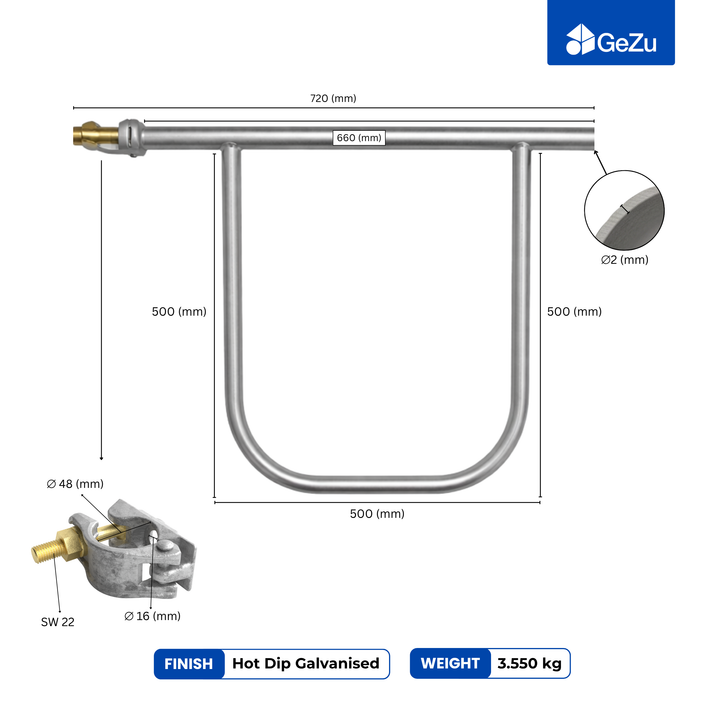 Scaffolding double end guardrail