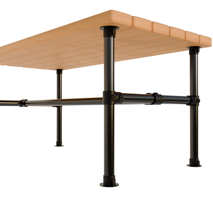 Table Frame Kit – Ø27 mm, Black Powder Coated Steel