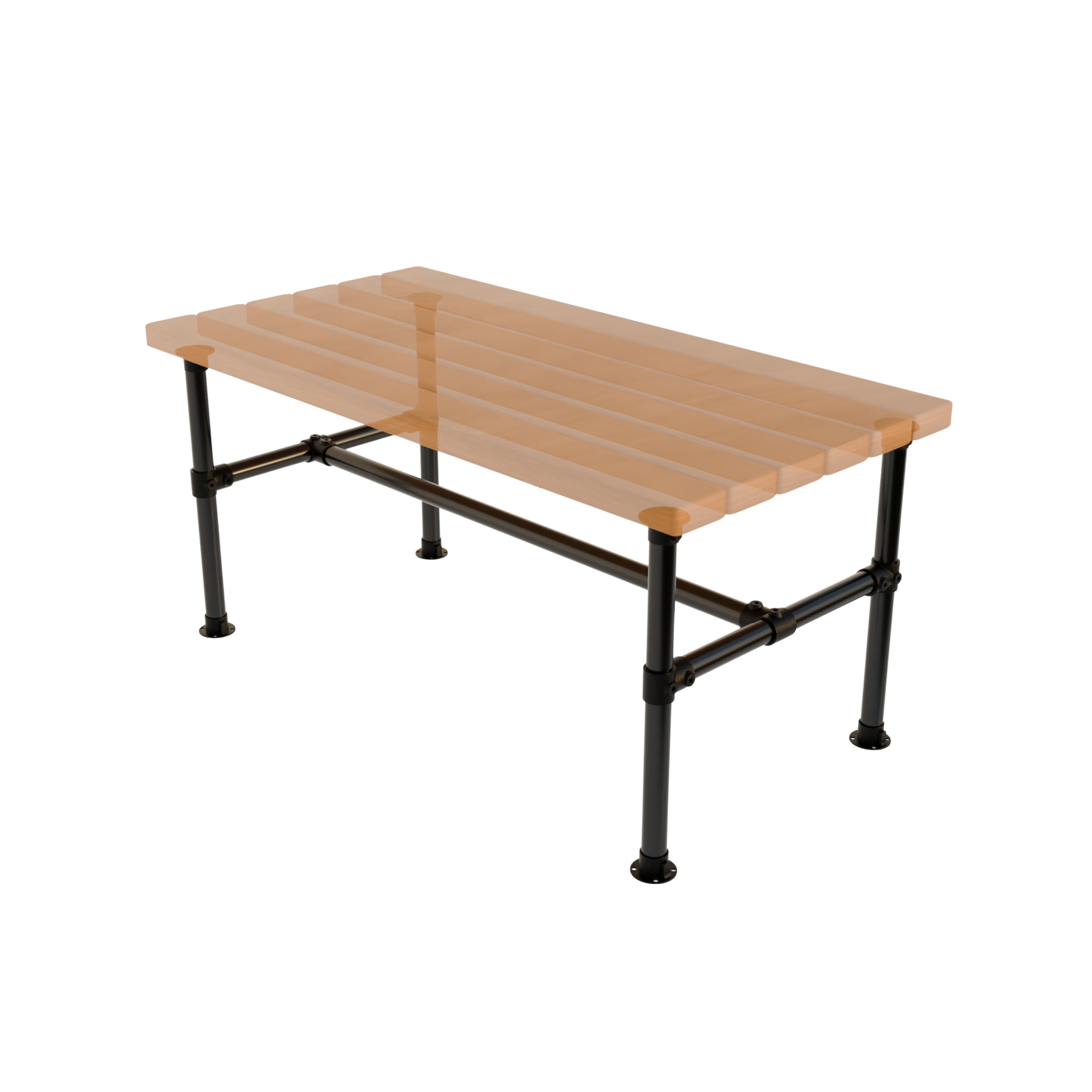 Table Frame Kit – Ø27 mm, Black Powder Coated Steel
