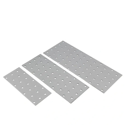 Perforated wood connector plate