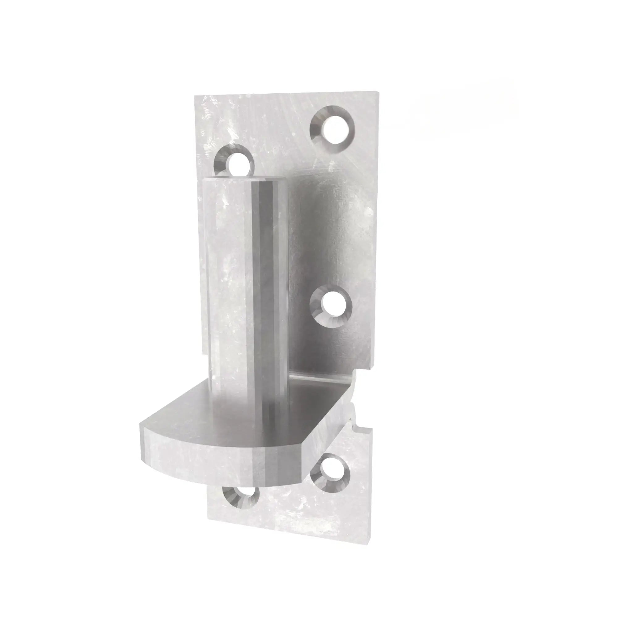 Hook on plate gate hinge mounting bracket