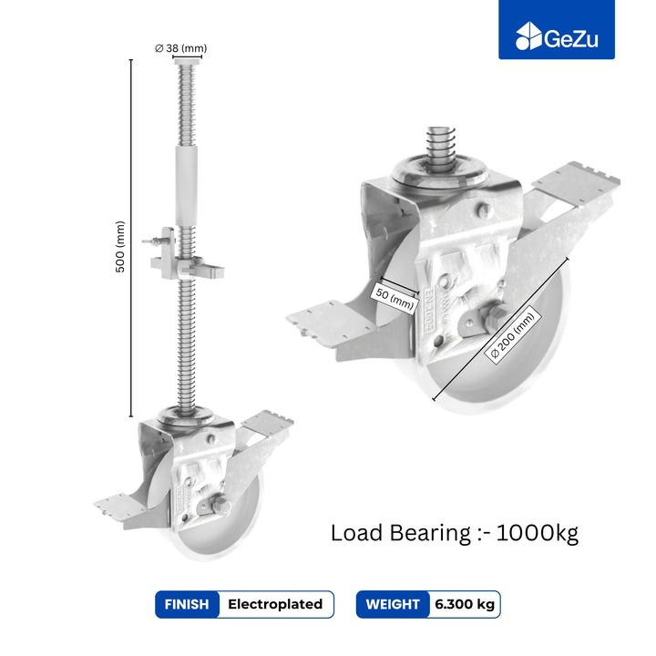 Adjustable Scaffolding Caster Wheel With Brake