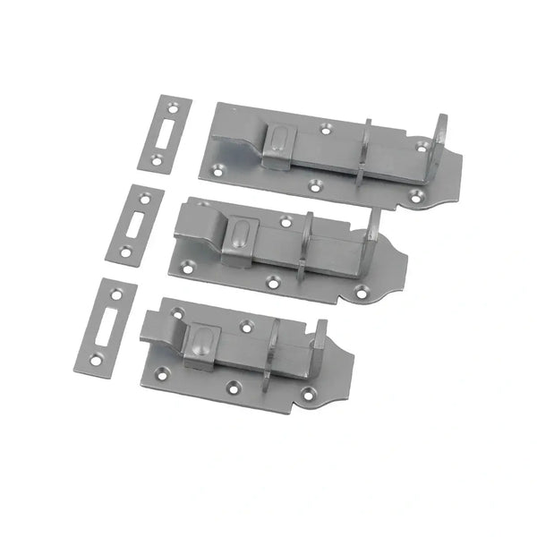 Cranked sliding barrel bolt