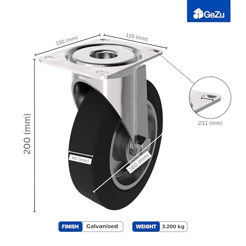 Solid Rubber Castor Wheels