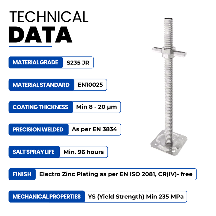 Adjustable Scaffold Base Screw Jack