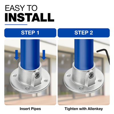 Wall Plate Tube Clamp