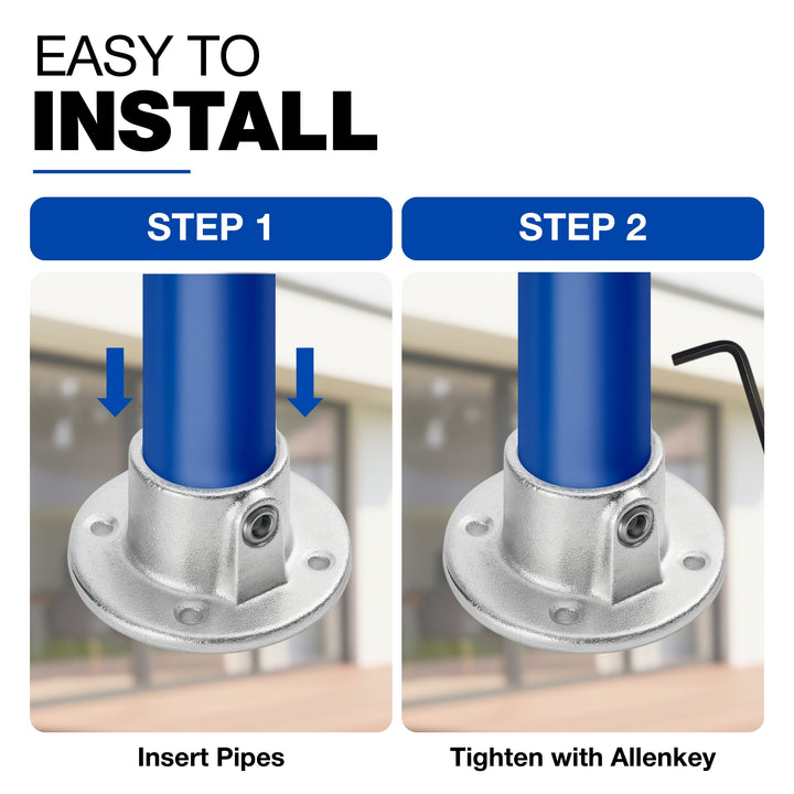 Wall Plate Tube Clamp
