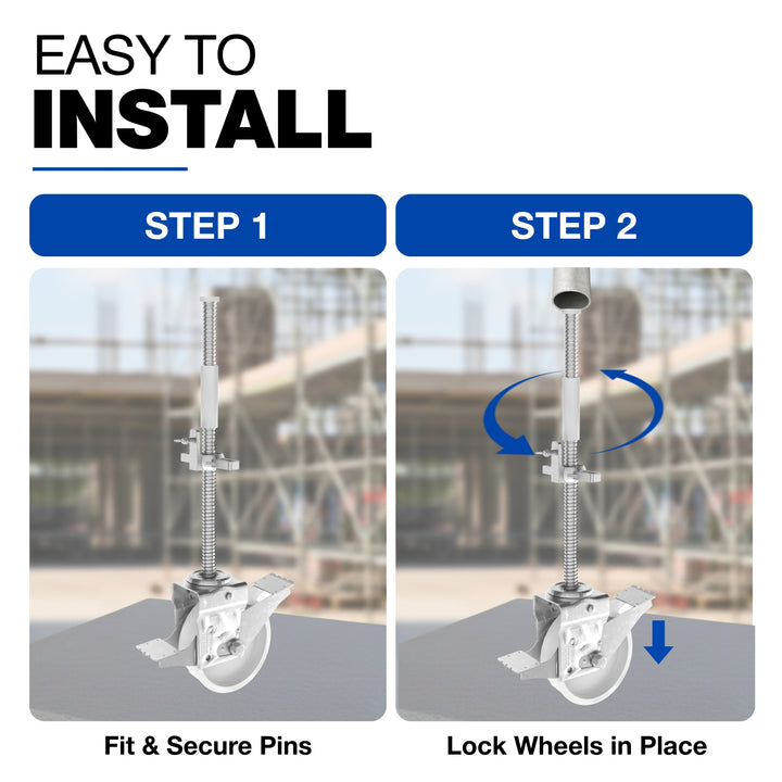 Adjustable Scaffolding Caster Wheel With Brake