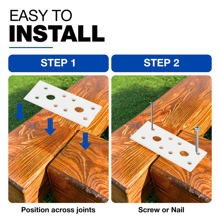 Flat wood connector plate
