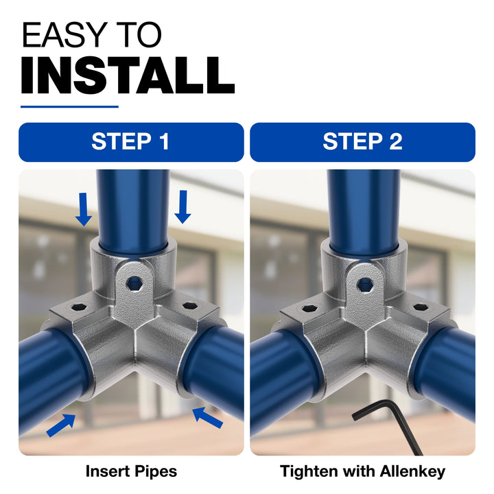 3 Way Corner Elbow Tube Connector