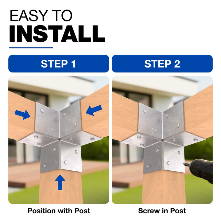 3 Way Corner Pergola Bracket | Post Connectors