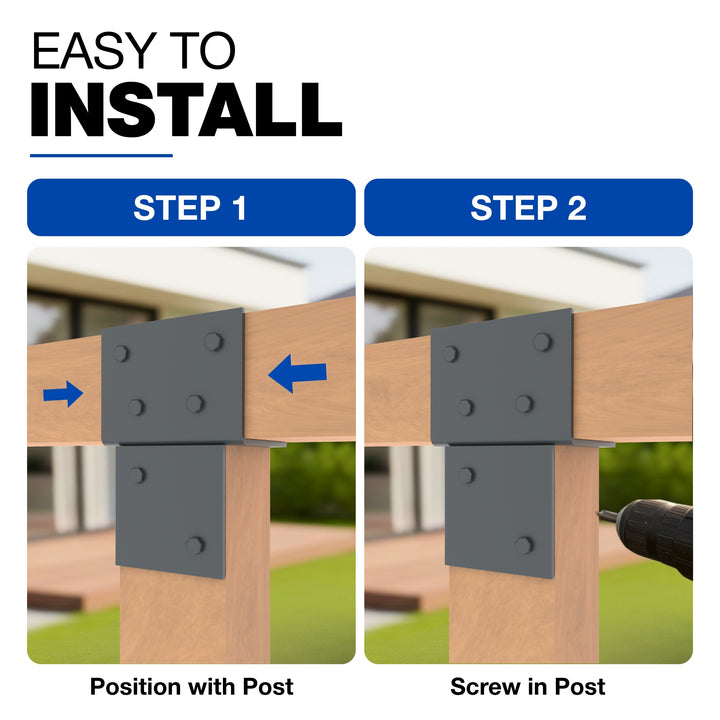 T-Piece Pergola Bracket | Post Connectors