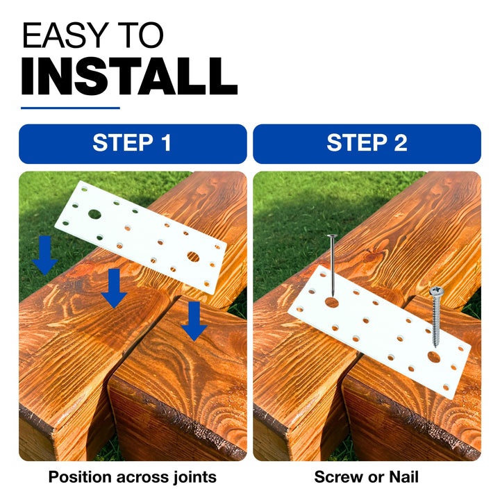 Flat wood connector plate