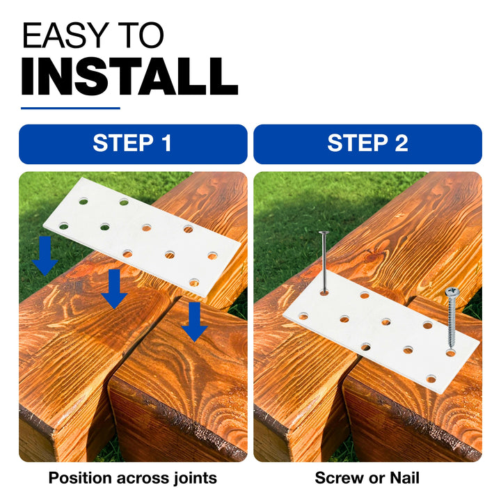 Flat wood connector plate