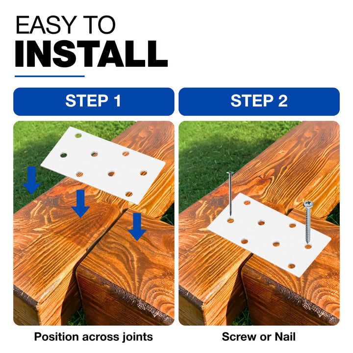 Flat wood connector plate