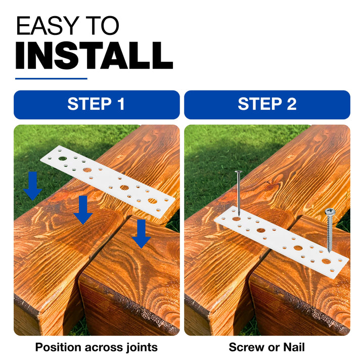 Flat wood connector plate