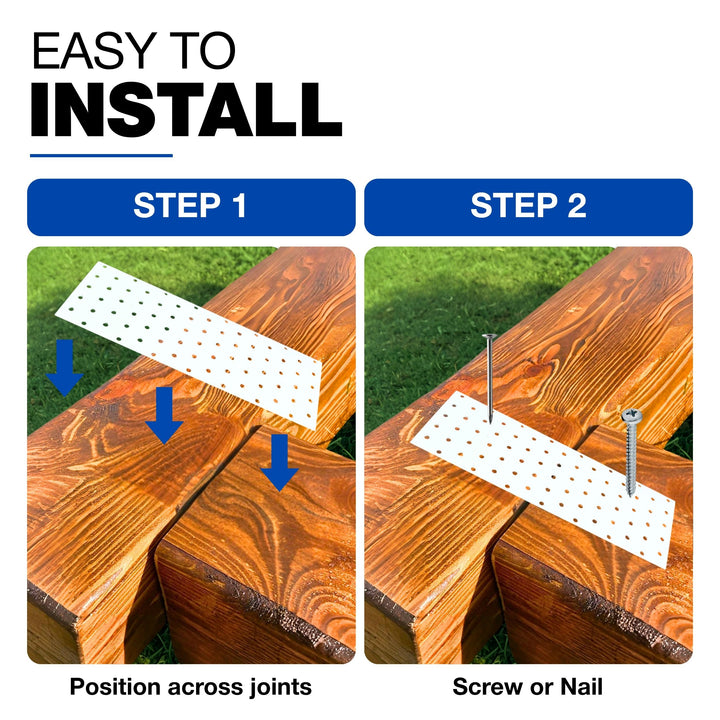 Perforated wood connector plate