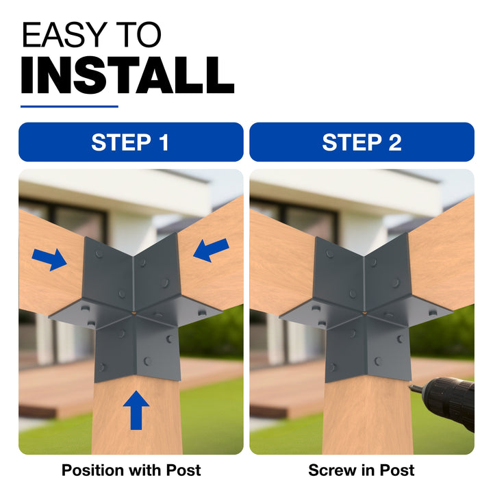 3 Way Corner Pergola Bracket | Post Connectors