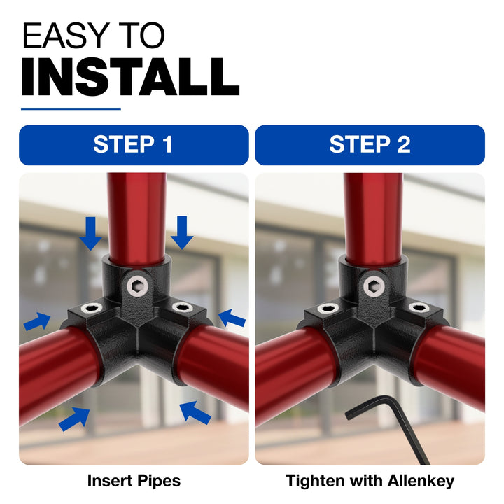 3 Way Corner Elbow Tube Connector