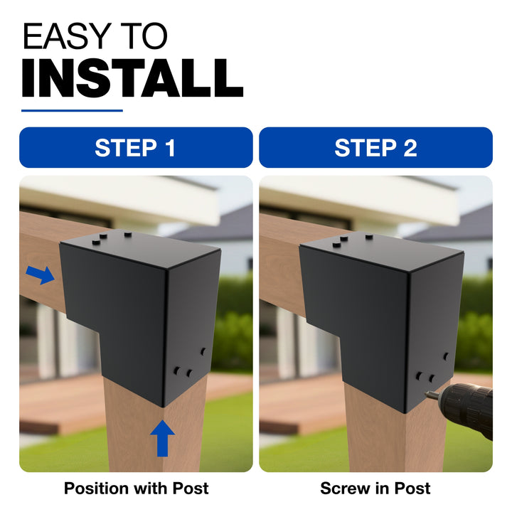 2-Way Post Connector L Shape | Pergola Corner Bracket