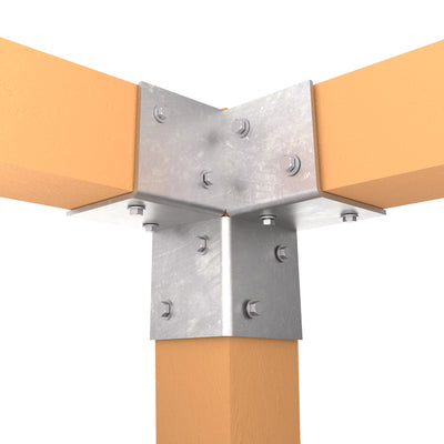 3 Way Corner Pergola Bracket | Post Connectors