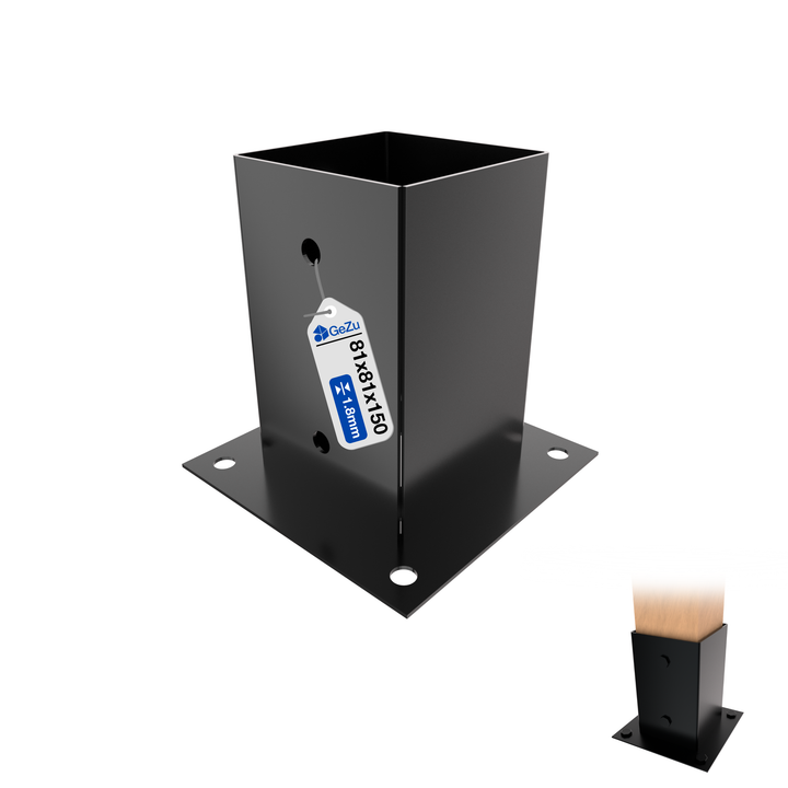 Square Bolt Down Post Support Base | Post Shoe