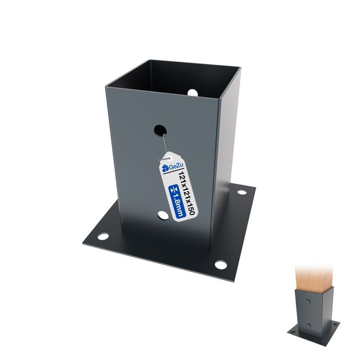 Square Bolt Down Post Support Base | Post Shoe