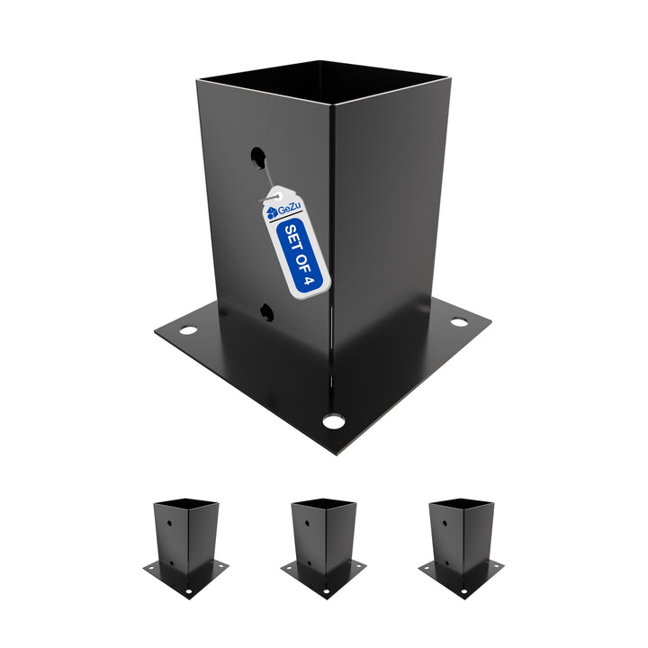 Square Bolt Down Post Support Base | Post Shoe Bundle