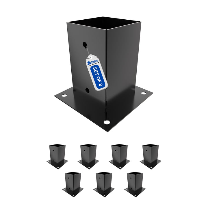 Square Bolt Down Post Support Base | Post Shoe Bundle