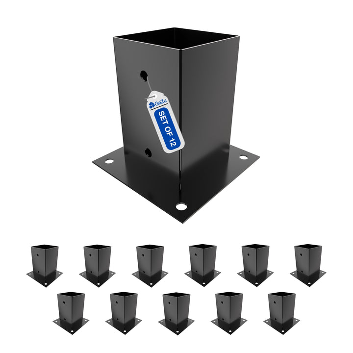 Square Bolt Down Post Support Base | Post Shoe Bundle