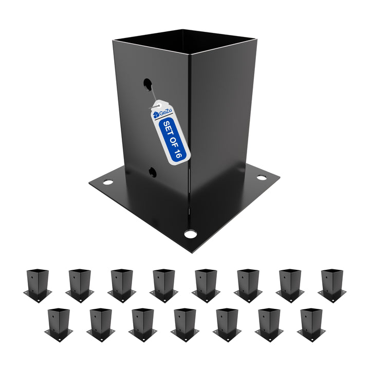 Square Bolt Down Post Support Base | Post Shoe Bundle