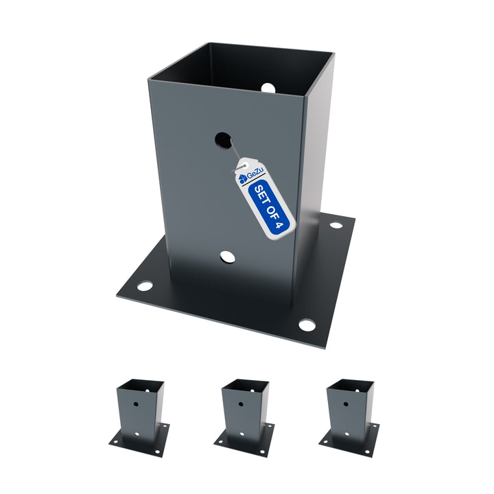 Square Bolt Down Post Support Base | Post Shoe Bundle