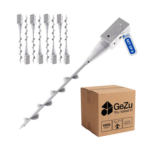 Ground screw - 71 x 71 x 650 mm - Gezu Impex