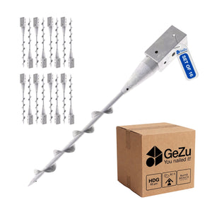 Ground screw - 71 x 71 x 650 mm - Gezu Impex