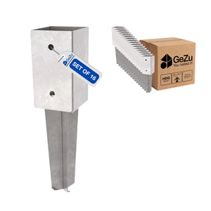 Fence post brackets for concrete - 71 x 71 x 350 mm - Gezu Impex